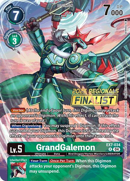 GrandGalemon [EX7-034] (2025 Regionals Finalist) [Digimon LIBERATOR Promos] | Shuffle n Cut Hobbies & Games
