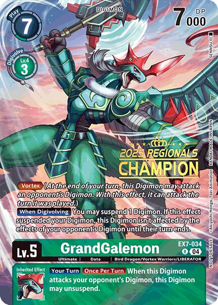 GrandGalemon [EX7-034] (2025 Regionals Champion) [Digimon LIBERATOR Promos] | Shuffle n Cut Hobbies & Games