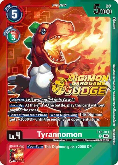 Tyrannomon [EX8-011] (Judge Pack 2025 Wave 1) [Chain of Liberation Promos] | Shuffle n Cut Hobbies & Games