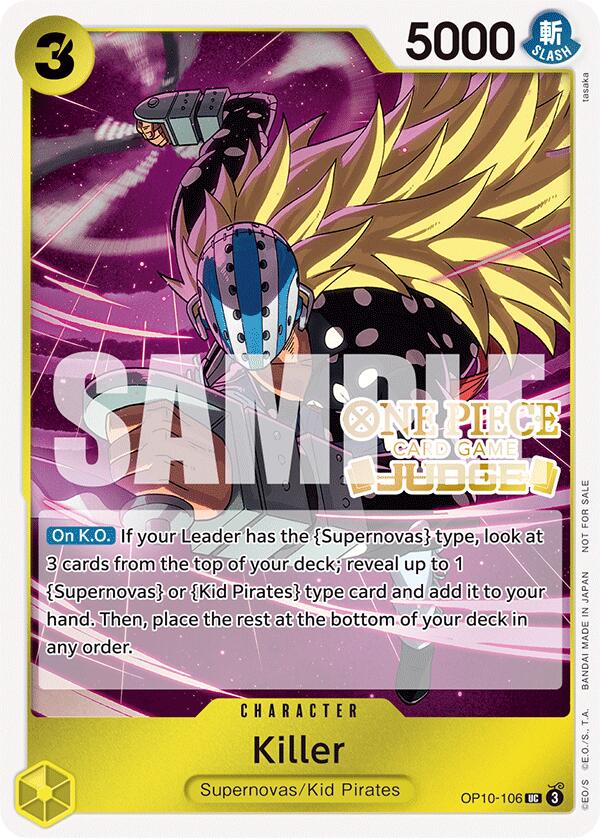 Killer (Judge Pack Vol. 5) [One Piece Promotion Cards] | Shuffle n Cut Hobbies & Games