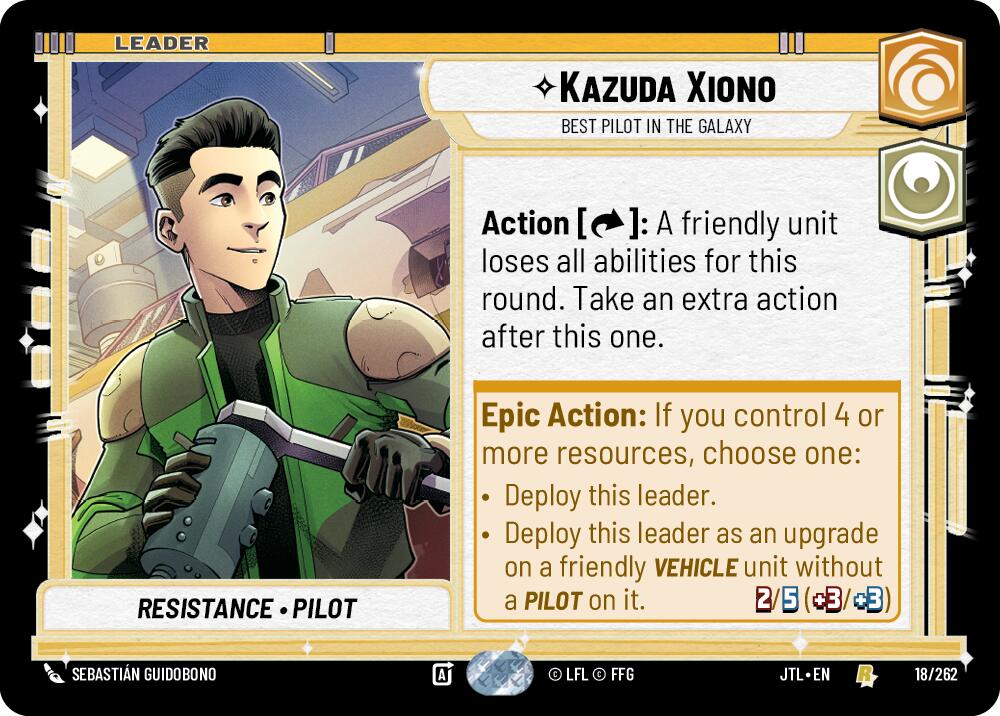 Kazuda Xiono - Best Pilot in the Galaxy (018/262) (018/257) [Jump to Lightspeed] | Shuffle n Cut Hobbies & Games