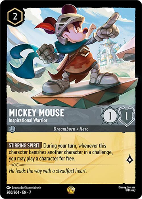 Mickey Mouse - Inspirational Warrior (200/204) [Archazia's Island] | Shuffle n Cut Hobbies & Games