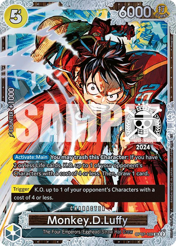 Monkey.D.Luffy (Championship 2024 World Final 2nd Place) [One Piece Promotion Cards] | Shuffle n Cut Hobbies & Games