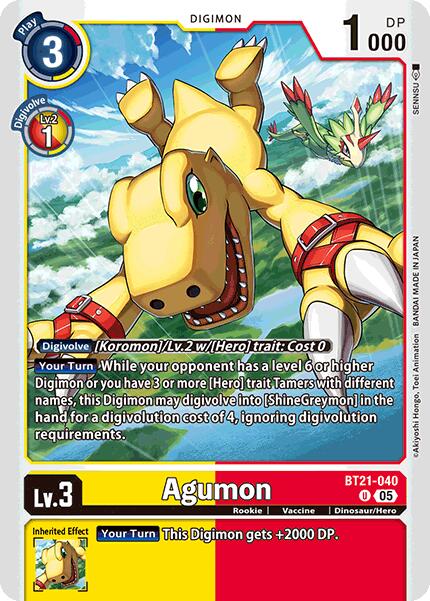 Agumon [BT21-040] [World Convergence] | Shuffle n Cut Hobbies & Games