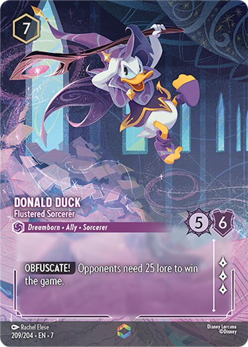 Donald Duck - Flustered Sorcerer (Enchanted) (209/204) [Archazia's Island] | Shuffle n Cut Hobbies & Games