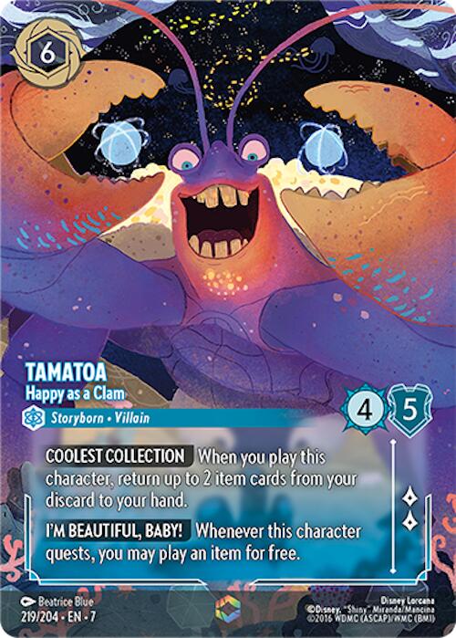 Tamatoa - Happy as a Clam (Enchanted) (219/204) [Archazia's Island] | Shuffle n Cut Hobbies & Games