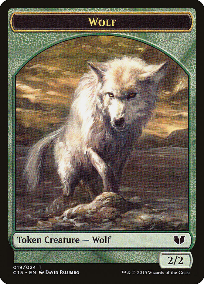 Wolf // Zombie Double-Sided Token [Commander 2015 Tokens] | Shuffle n Cut Hobbies & Games