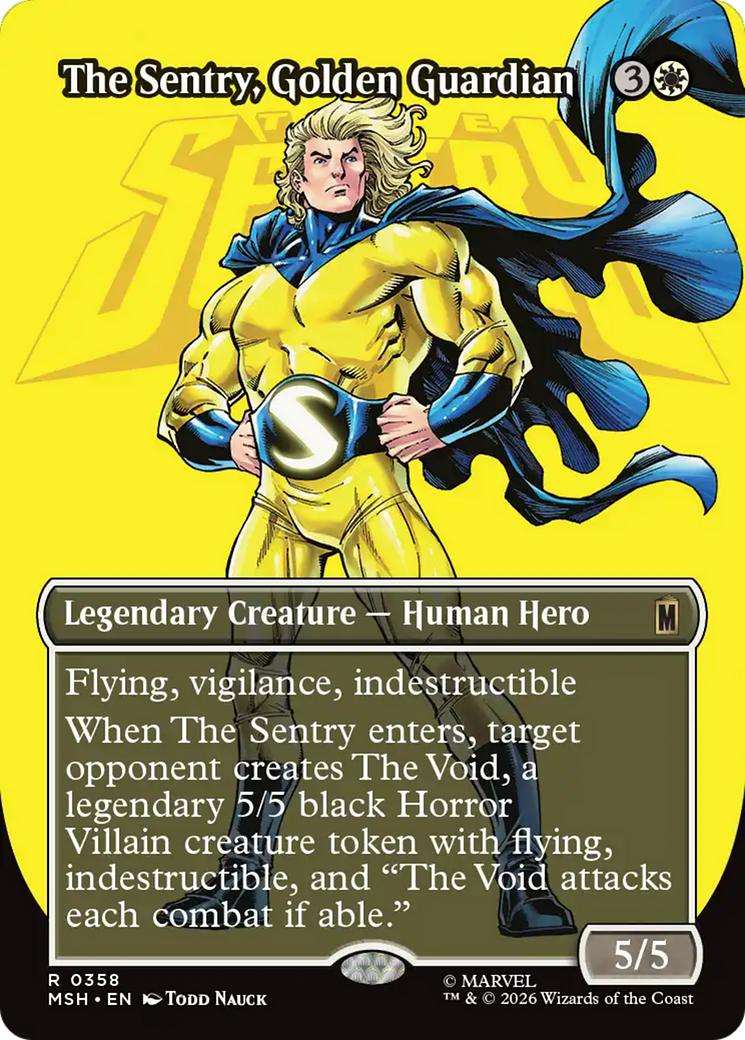 The Sentry, Golden Guardian (Borderless) [Marvel Super Heroes] | Shuffle n Cut Hobbies & Games