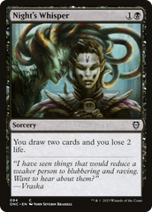 Night's Whisper [Phyrexia: All Will Be One Commander] | Shuffle n Cut Hobbies & Games