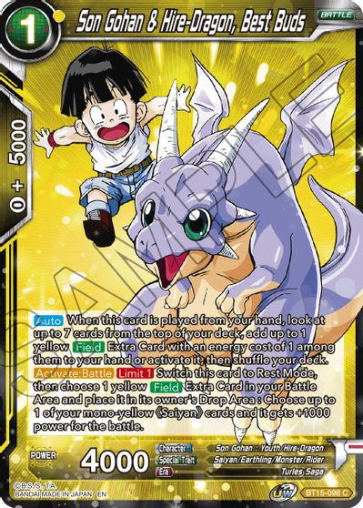 Son Gohan & Hire-Dragon, Best Buds (BT15-098) [Saiyan Showdown] | Shuffle n Cut Hobbies & Games