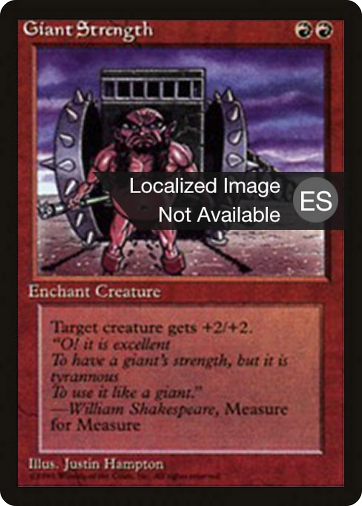 Giant Strength [Fourth Edition Foreign Black Border] | Shuffle n Cut Hobbies & Games