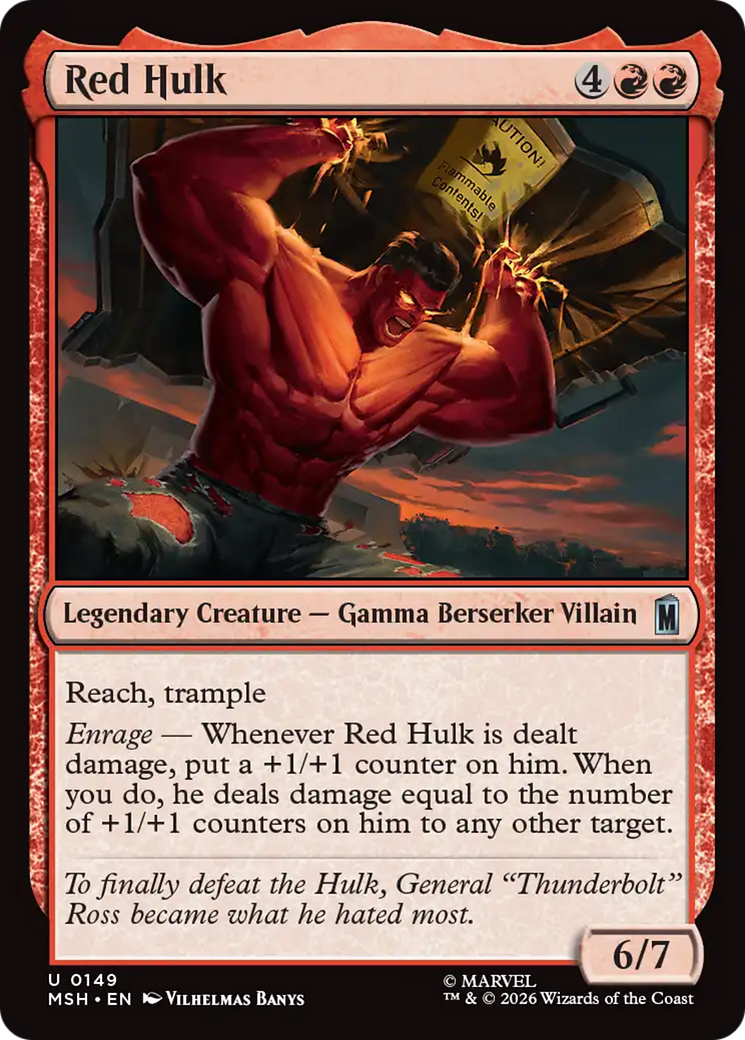 Red Hulk [Marvel Super Heroes] | Shuffle n Cut Hobbies & Games
