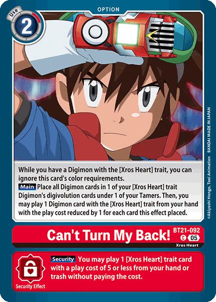Can't Turn My Back! [BT21-092] [World Convergence] | Shuffle n Cut Hobbies & Games