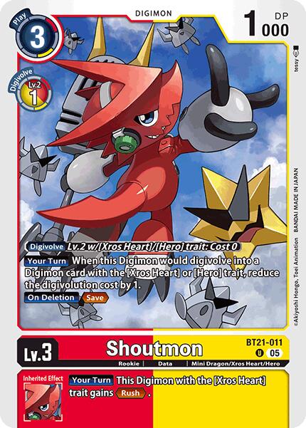 Shoutmon [BT21-011] [World Convergence] | Shuffle n Cut Hobbies & Games