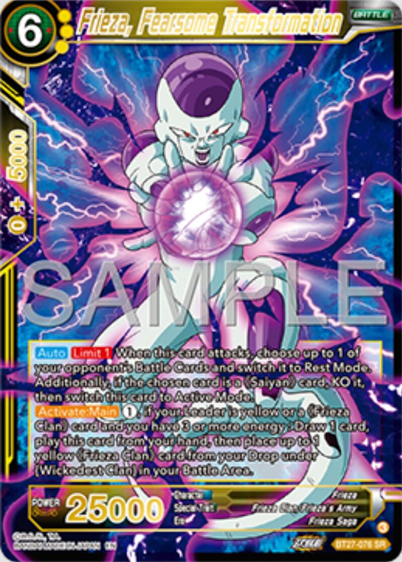 Frieza, Fearsome Transformation (BT27-076) [History of Z] | Shuffle n Cut Hobbies & Games