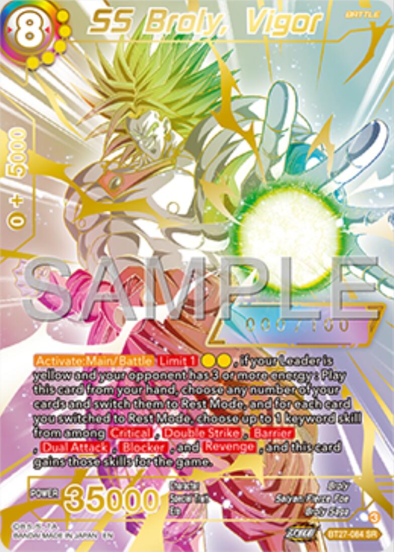 SS Broly, Vigor (Serial Numbered) (BT27-084) [History of Z] | Shuffle n Cut Hobbies & Games