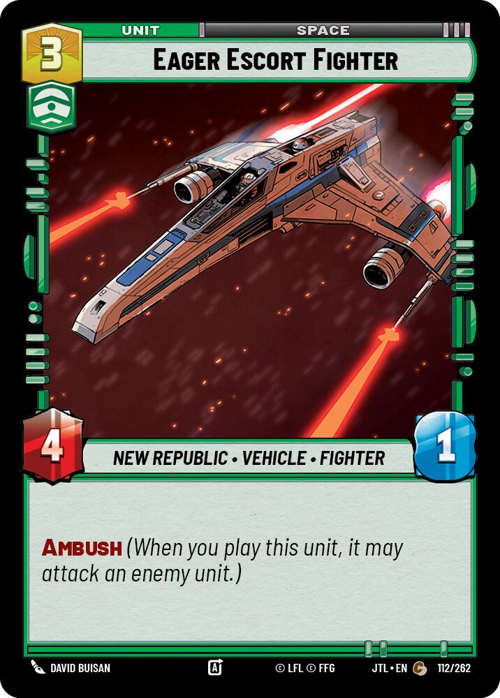Eager Escort Fighter (112/262) (112/262) [Jump to Lightspeed] | Shuffle n Cut Hobbies & Games