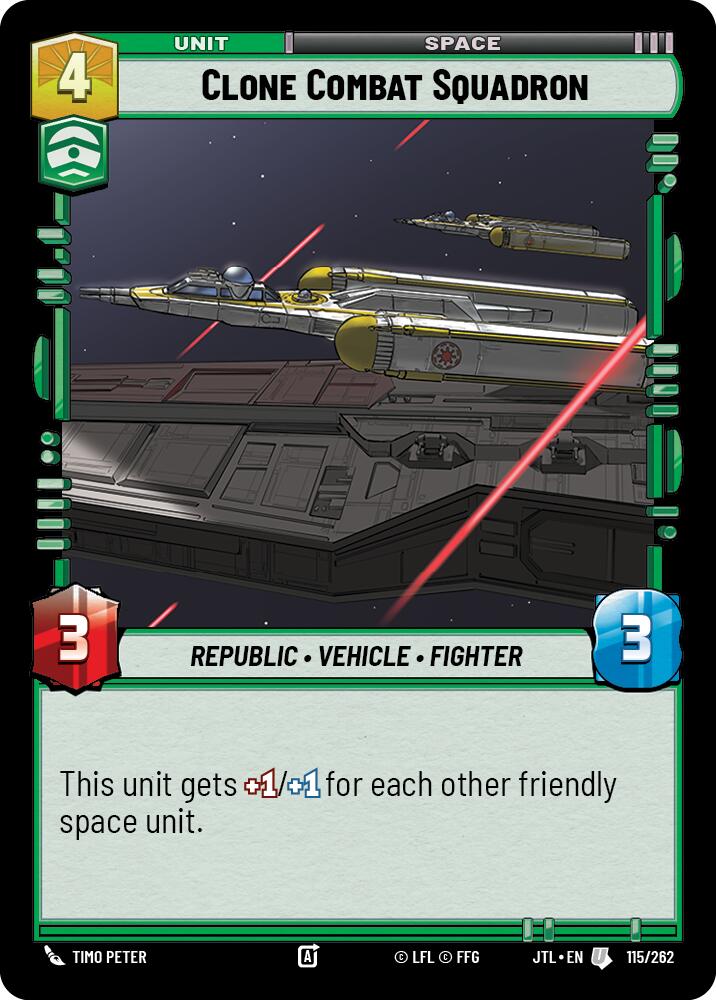 Clone Combat Squadron (115/262) (115/262) [Jump to Lightspeed] | Shuffle n Cut Hobbies & Games