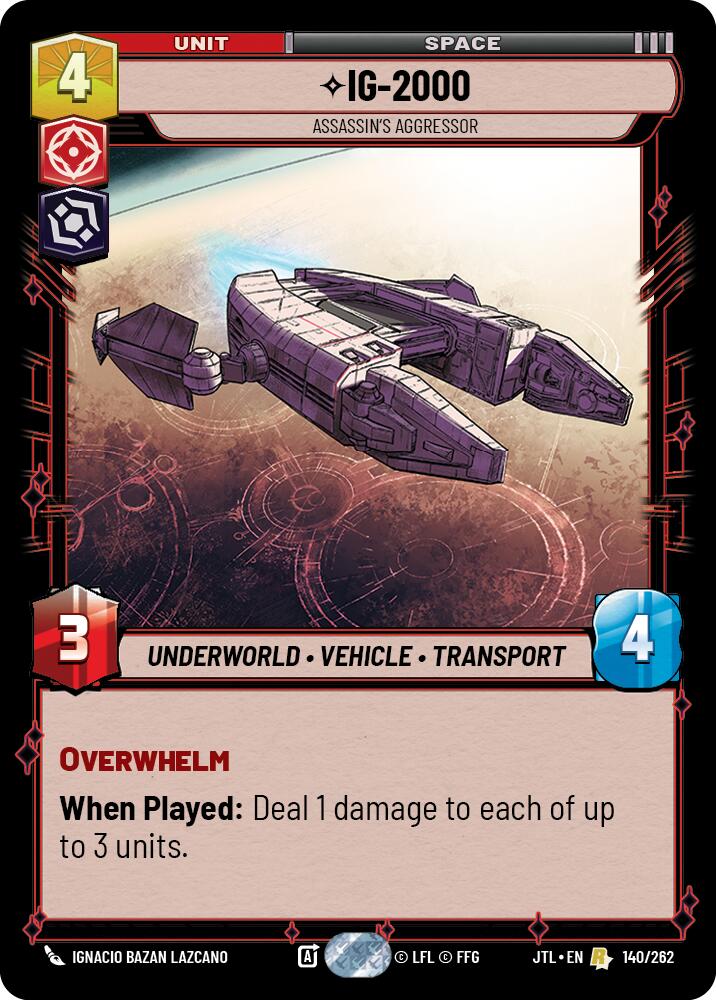 IG-2000 - Assassin's Aggressor (140/262) (140/262) [Jump to Lightspeed] | Shuffle n Cut Hobbies & Games
