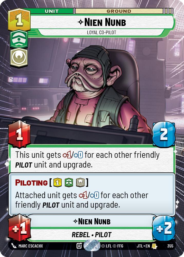 Nien Nunb - Loyal Co-Pilot (355) (Hyperspace) (355) [Jump to Lightspeed] | Shuffle n Cut Hobbies & Games