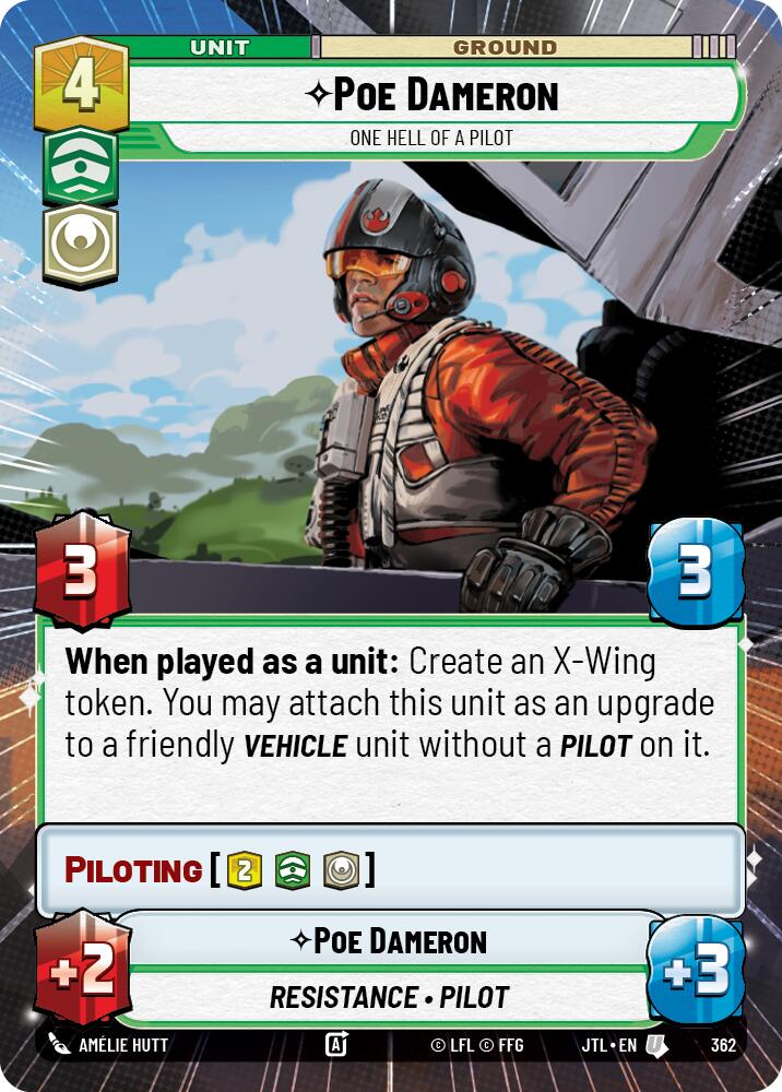 Poe Dameron - One Hell of a Pilot (362) (Hyperspace) (362) [Jump to Lightspeed] | Shuffle n Cut Hobbies & Games