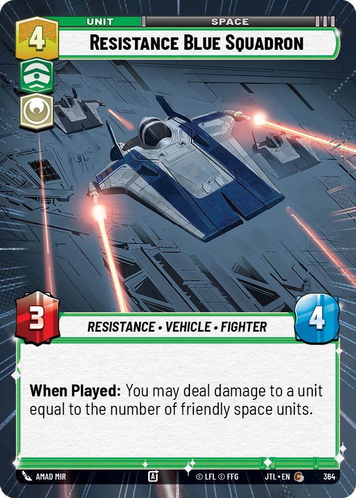Resistance Blue Squadron (364) (Hyperspace) (364) [Jump to Lightspeed] | Shuffle n Cut Hobbies & Games