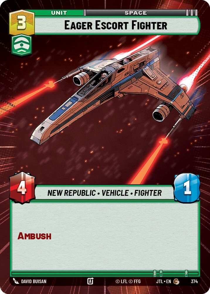 Eager Escort Fighter (374) (Hyperspace) (374) [Jump to Lightspeed] | Shuffle n Cut Hobbies & Games