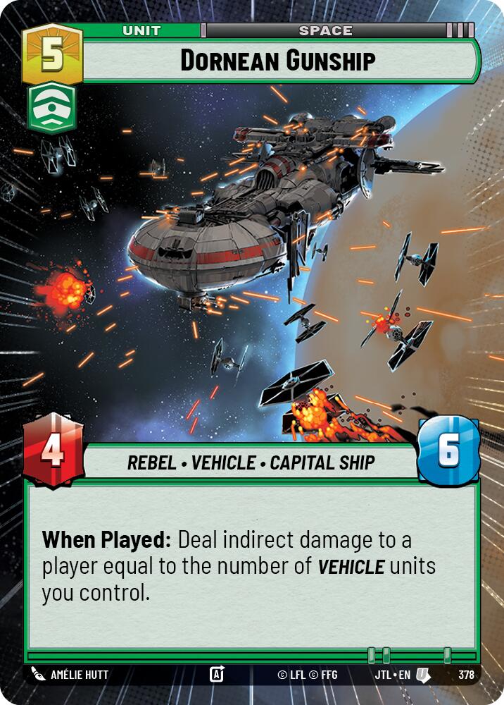 Dornean Gunship (378) (Hyperspace) (378) [Jump to Lightspeed] | Shuffle n Cut Hobbies & Games