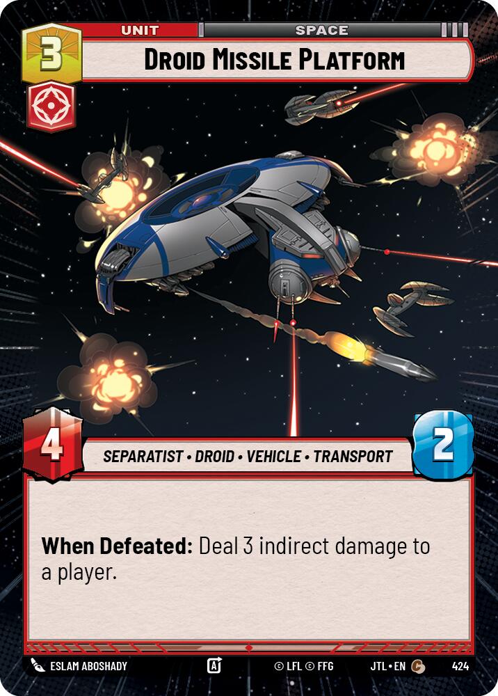 Droid Missile Platform (424) (Hyperspace) (424) [Jump to Lightspeed] | Shuffle n Cut Hobbies & Games
