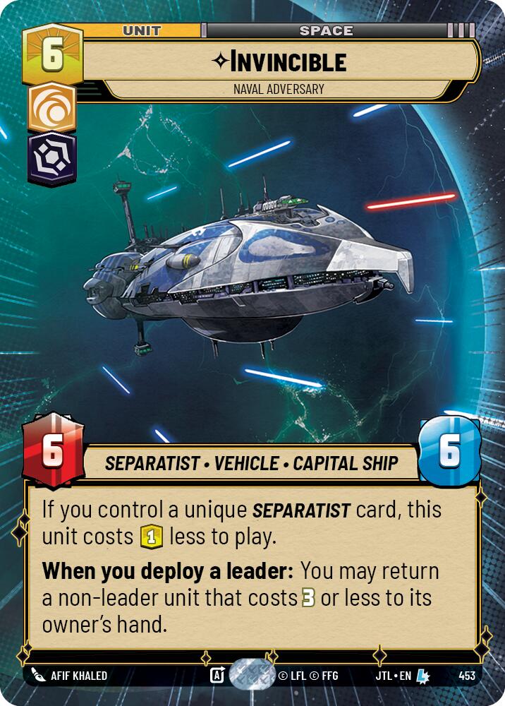 Invincible - Naval Adversary (453) (Hyperspace) (453) [Jump to Lightspeed] | Shuffle n Cut Hobbies & Games