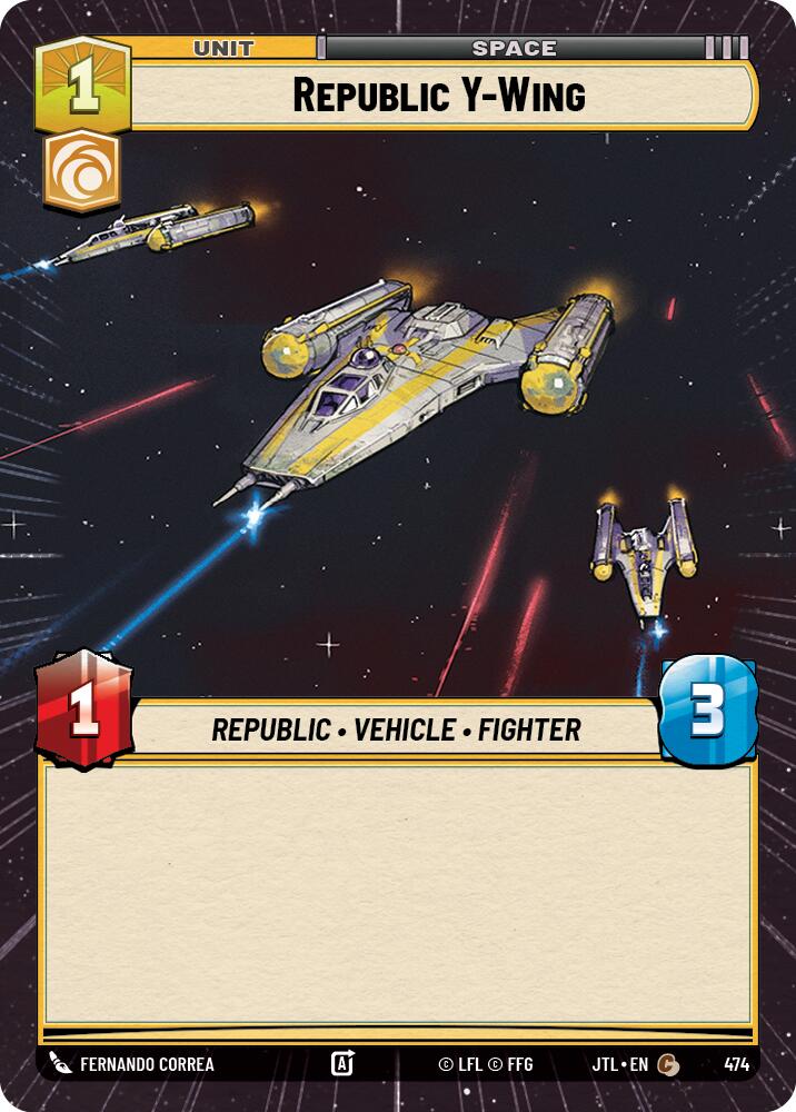 Republic Y-Wing (474) (Hyperspace) (474) [Jump to Lightspeed] | Shuffle n Cut Hobbies & Games