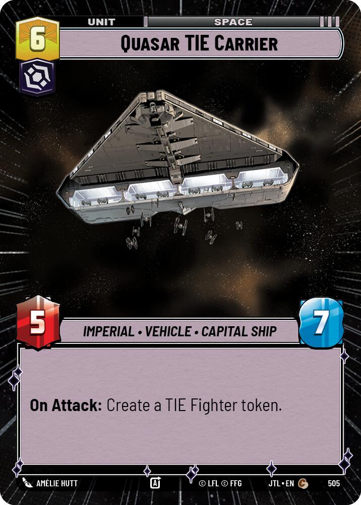 Quasar TIE Carrier (505) (Hyperspace) (505) [Jump to Lightspeed] | Shuffle n Cut Hobbies & Games