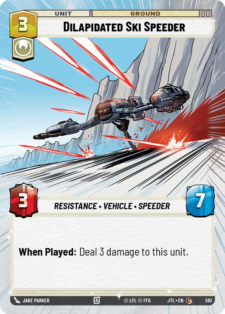 Dilapidated Ski Speeder (510) (Hyperspace) (510) [Jump to Lightspeed] | Shuffle n Cut Hobbies & Games