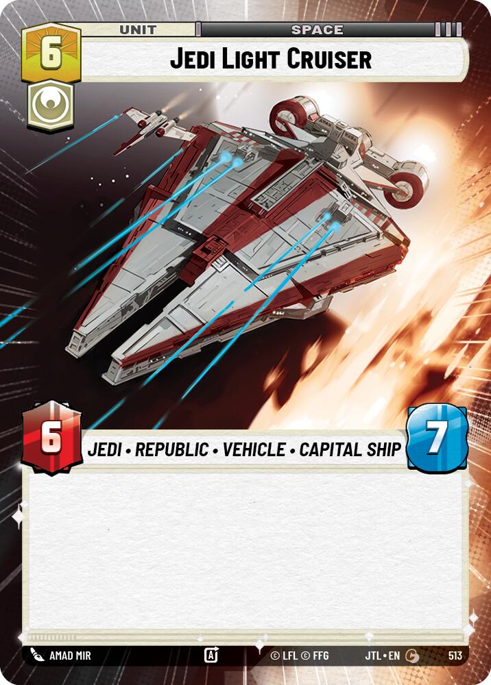 Jedi Light Cruiser (513) (Hyperspace) (513) [Jump to Lightspeed] | Shuffle n Cut Hobbies & Games