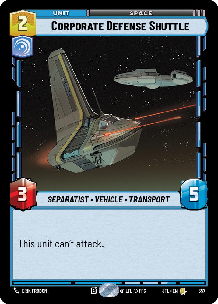 Corporate Defense Shuttle (557) (557) [Jump to Lightspeed] | Shuffle n Cut Hobbies & Games