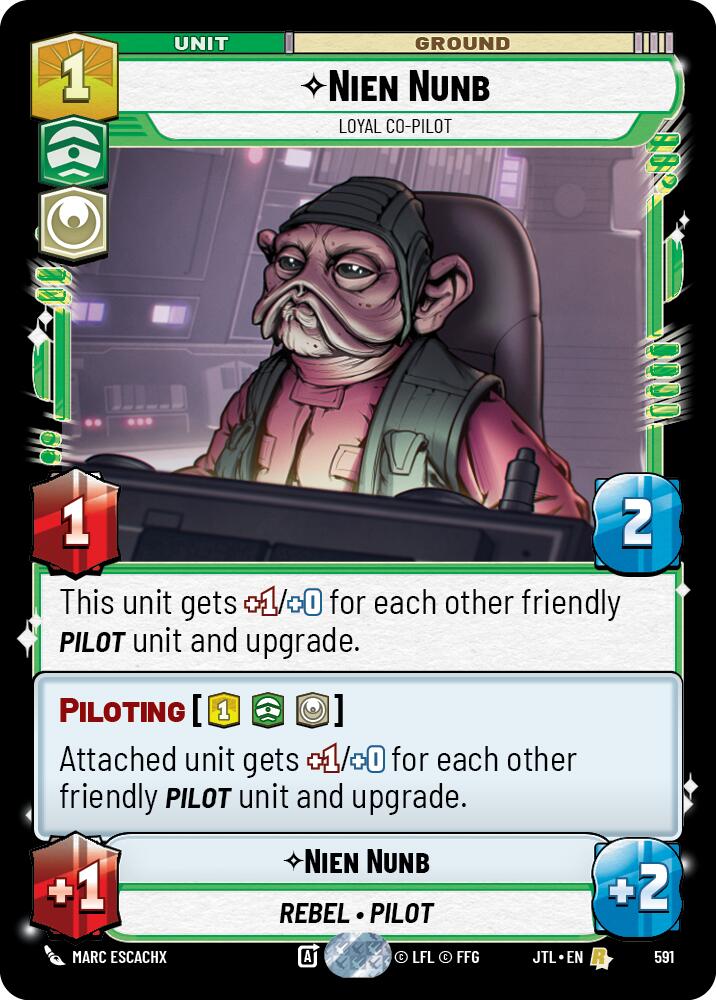 Nien Nunb - Loyal Co-Pilot (591) (591) [Jump to Lightspeed] | Shuffle n Cut Hobbies & Games