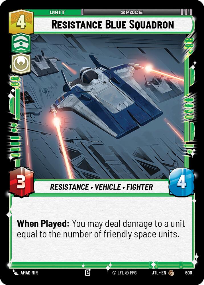 Resistance Blue Squadron (600) (600) [Jump to Lightspeed] | Shuffle n Cut Hobbies & Games