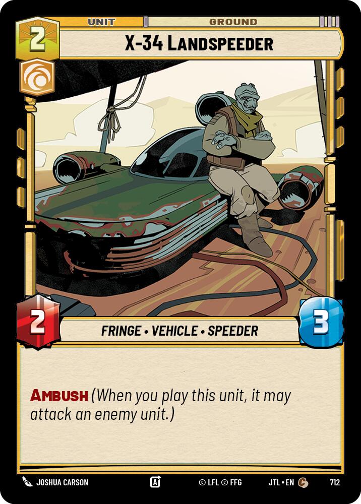 X-34 Landspeeder (712) (712) [Jump to Lightspeed] | Shuffle n Cut Hobbies & Games