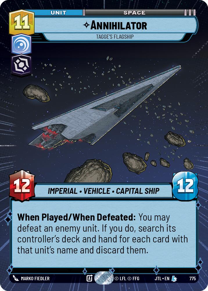 Annihilator - Tagge's Flagship (775) (Hyperspace Foil) (775) [Jump to Lightspeed] | Shuffle n Cut Hobbies & Games