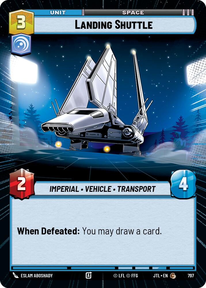 Landing Shuttle (797) (Hyperspace Foil) (797) [Jump to Lightspeed] | Shuffle n Cut Hobbies & Games