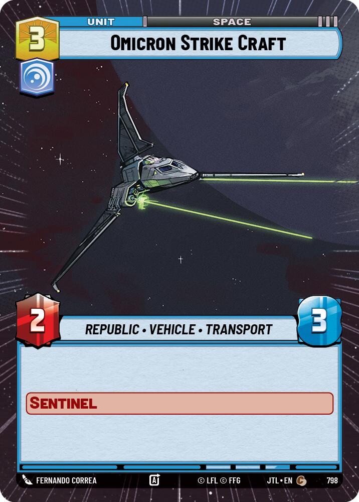 Omicron Strike Craft (798) (Hyperspace Foil) (798) [Jump to Lightspeed] | Shuffle n Cut Hobbies & Games