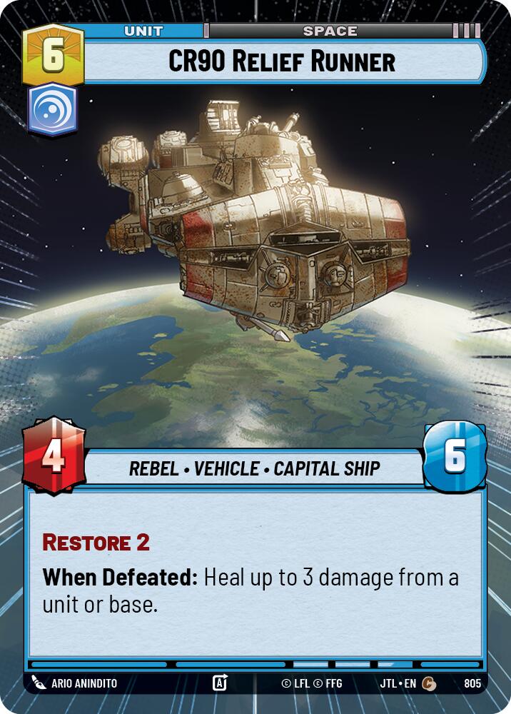 CR90 Relief Runner (805) (Hyperspace Foil) (805) [Jump to Lightspeed] | Shuffle n Cut Hobbies & Games