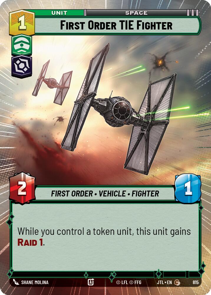 First Order TIE Fighter (815) (Hyperspace Foil) (815) [Jump to Lightspeed] | Shuffle n Cut Hobbies & Games