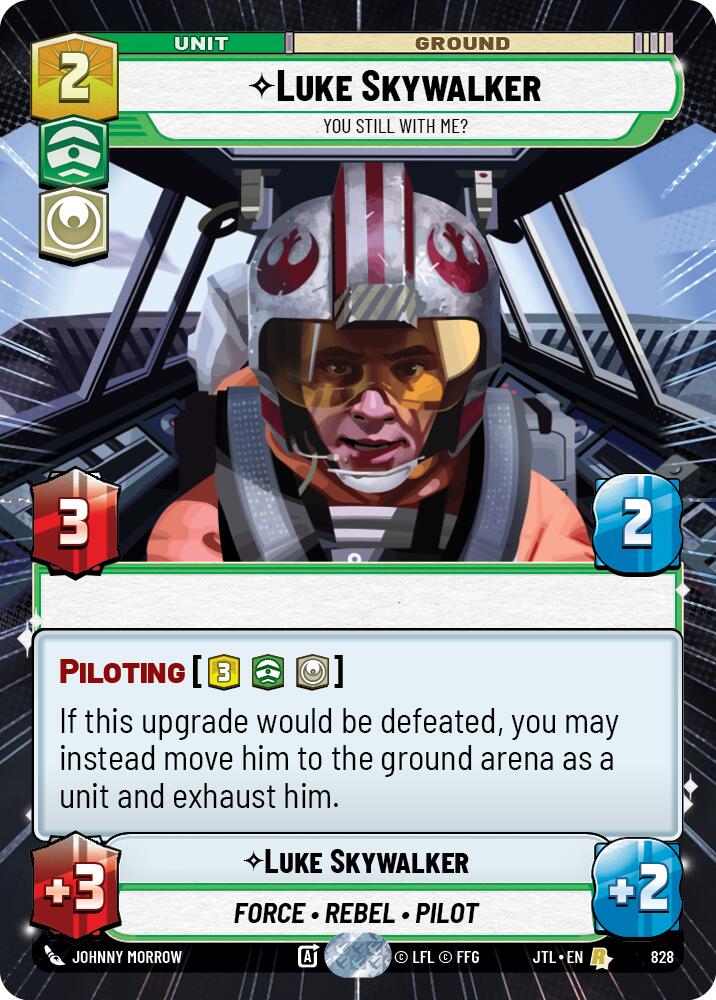 Luke Skywalker - You Still With Me? (828) (Hyperspace Foil) (828) [Jump to Lightspeed] | Shuffle n Cut Hobbies & Games
