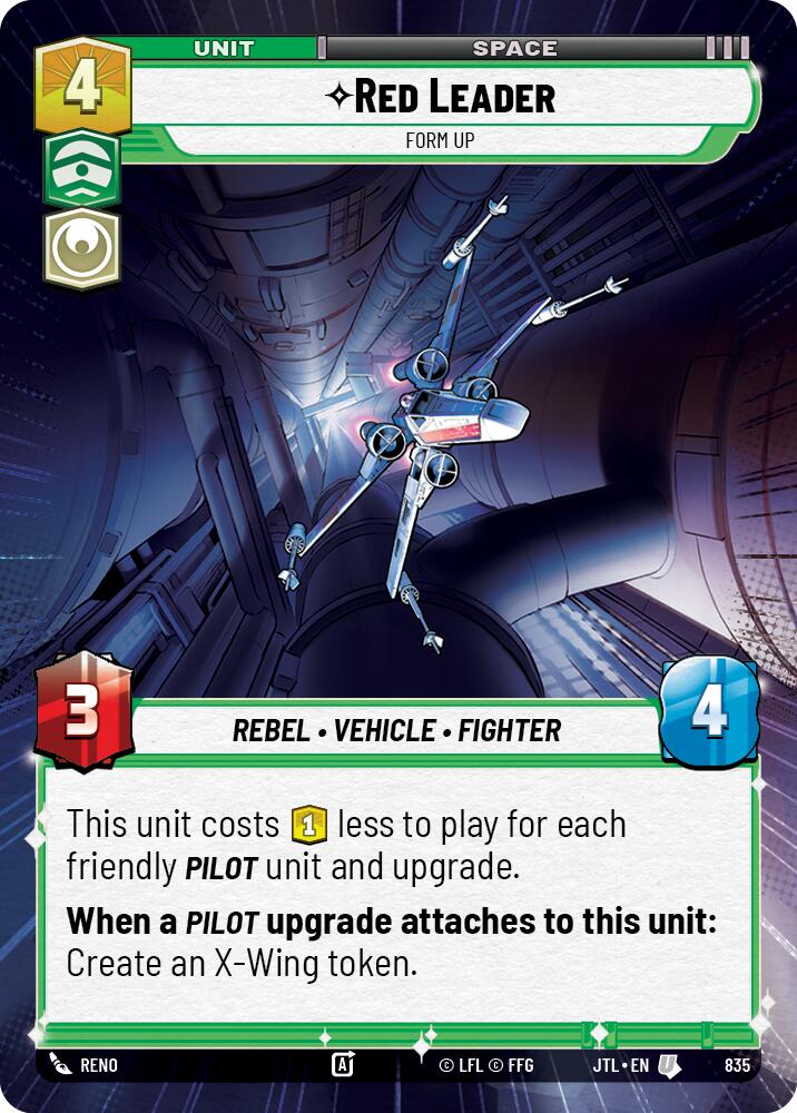 Red Leader - Form Up (835) (Hyperspace Foil) (835) [Jump to Lightspeed] | Shuffle n Cut Hobbies & Games