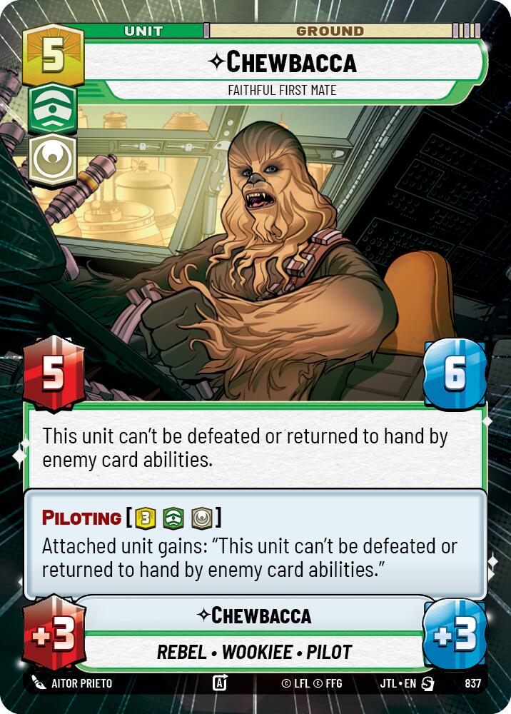 Chewbacca - Faithful First Mate (837) (Hyperspace Foil) (837) [Jump to Lightspeed] | Shuffle n Cut Hobbies & Games