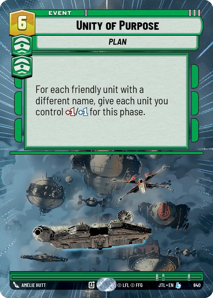 Unity of Purpose (840) (Hyperspace Foil) (840) [Jump to Lightspeed] | Shuffle n Cut Hobbies & Games