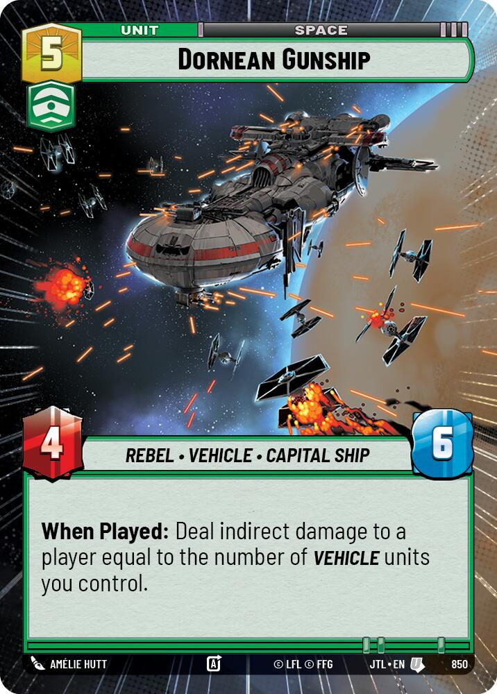 Dornean Gunship (850) (Hyperspace Foil) (850) [Jump to Lightspeed] | Shuffle n Cut Hobbies & Games