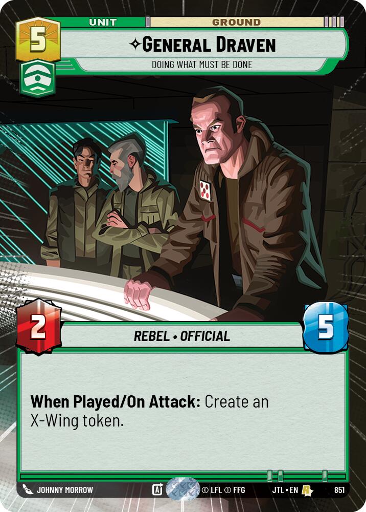 General Draven - Doing What Must Be Done (851) (Hyperspace Foil) (851) [Jump to Lightspeed] | Shuffle n Cut Hobbies & Games