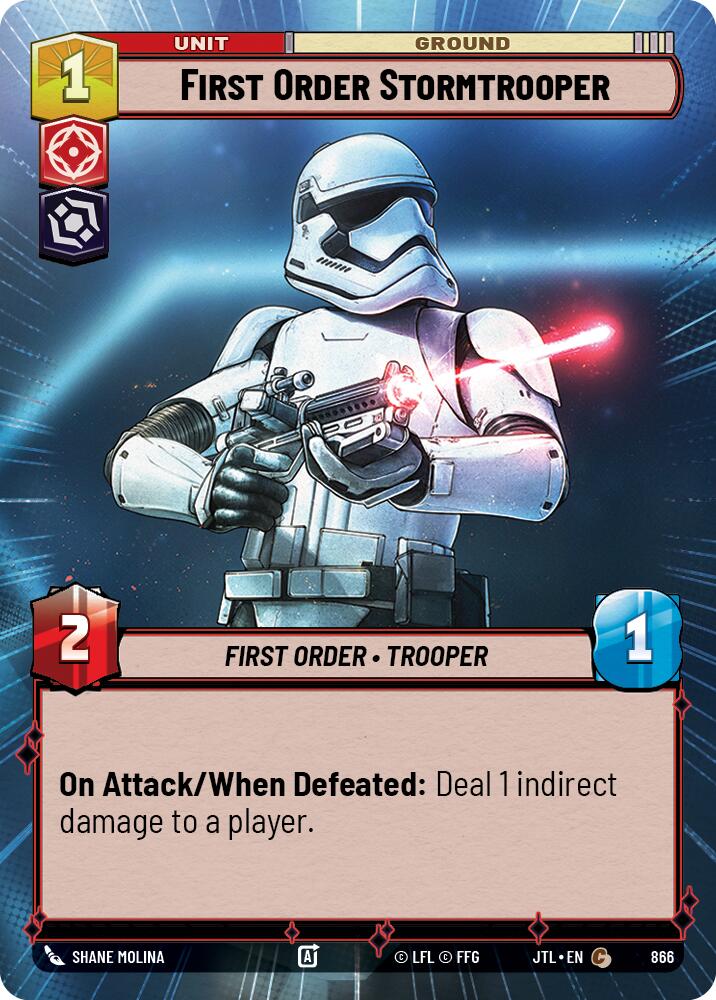 First Order Stormtrooper (866) (Hyperspace Foil) (866) [Jump to Lightspeed] | Shuffle n Cut Hobbies & Games